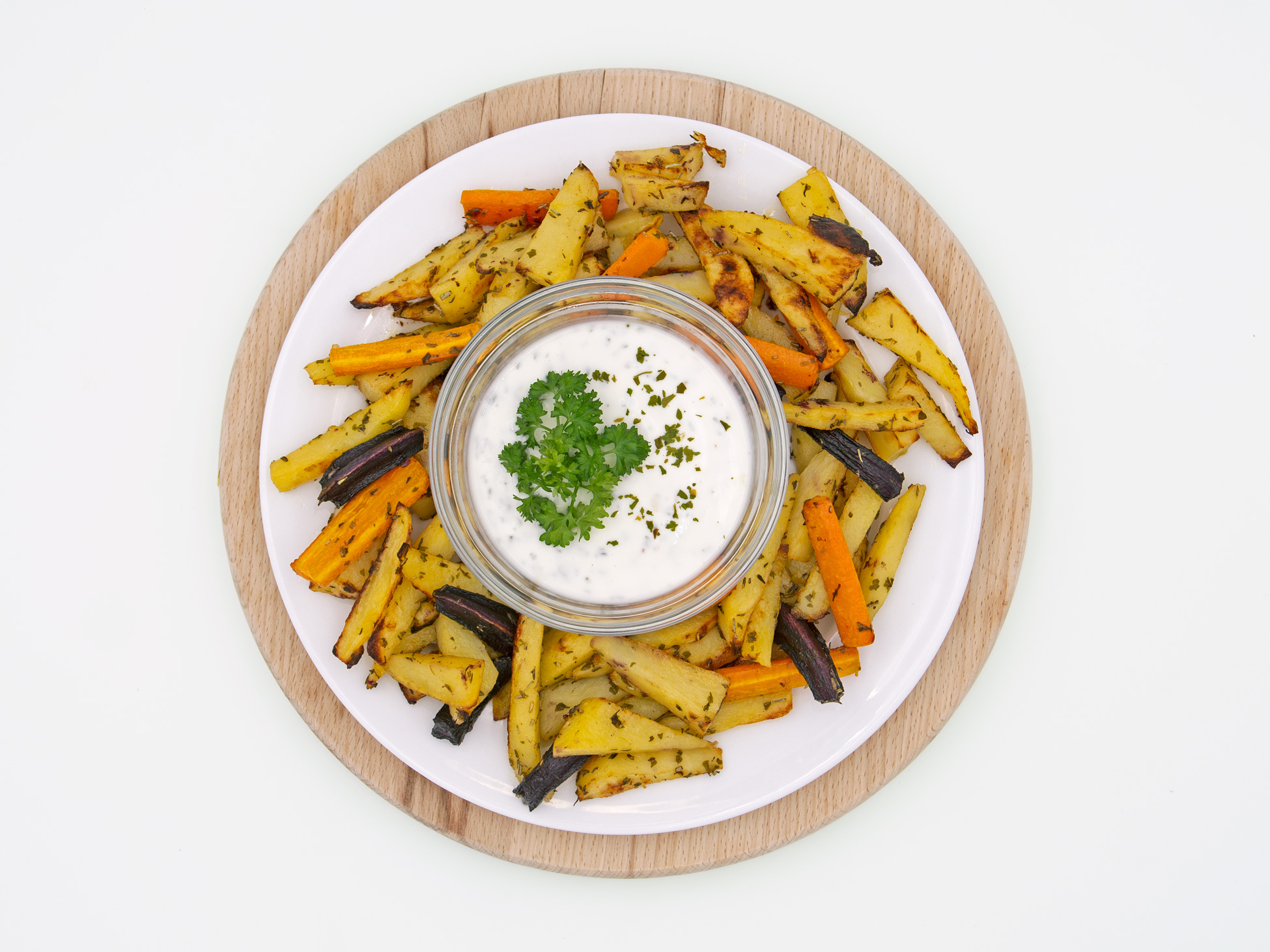 Ofengemüse mit Joghurtdip