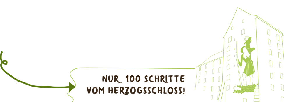 Nur 100 Schritte vom Herzogsschloss!